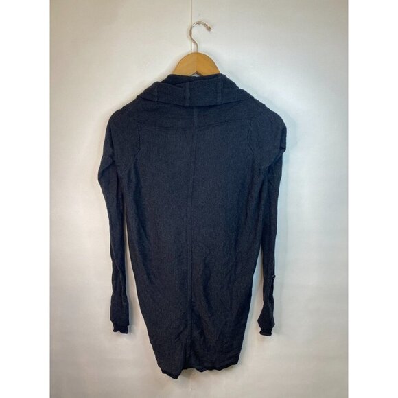Lululemon Size 2? Black Iconic Sweater Wrap Cardigan Cashmere Blend GUC - Picture 6 of 7